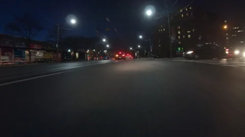 Driving plate POV low angle through the city of Toronto streets Stock Footage 101220397