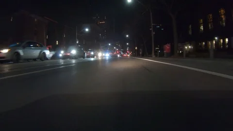 Driving plate POV low angle through the city of Toronto streets Video stock 101270884