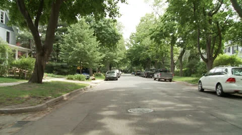 Driving Plate: Rear view, Mid West Suburbs 03 Stop HD Stock Footage 24974541