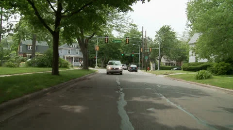 Driving Plate: Rear view, Mid West Suburbs 05 HD Stock Footage 24974583