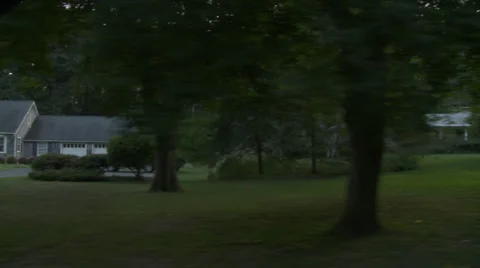 Driving plate, side view, day: wealthy neighborhood B Stock Footage 40687627