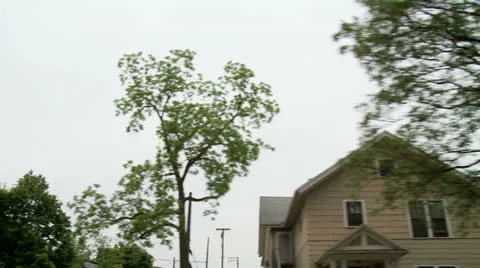 Driving Plate: Side view, House Fronts HD Stock Footage 24974619