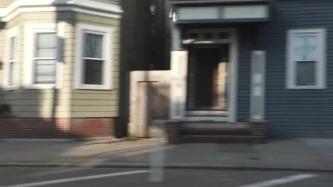 Driving Plate Side View L Street South Boston Stock-Footage 233669269