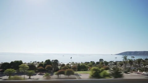 Driving plate side view moving near coast line Stock Footage 83846643