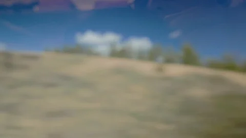 Driving plate side view moving  in train. unfocused Stock Footage 104657035