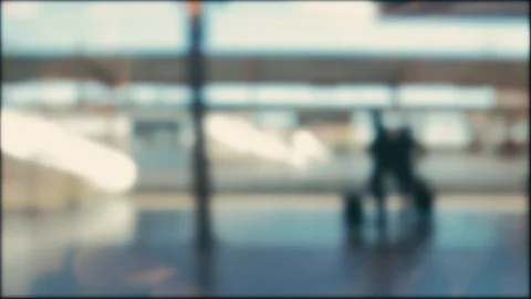 Driving plate side view moving  in train. unfocused Video stock 104657065