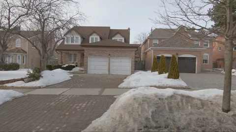 Driving plate side view suburban and urban sprawl Stock Footage 104436997