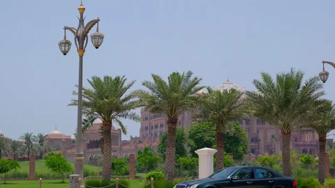 Driving plate side view  through Abu Dhabi United Arab Emirates Stock Footage 104860389