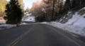 Driving Plates Mountains Snow CAM1 Front 10 Forest California HD Footage