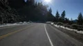 Driving Plates Mountains Snow CAM1 Front 13 Forest California HD Footage