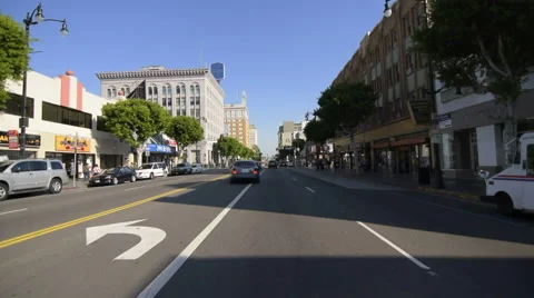 Driving Plates Multi Angle Hollywood 09 CAM1 Front Hollywood Blvd East at Vine Stock Footage