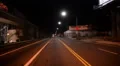 Driving Plates Night S01C02 CAM2 Back View 03 Train Station or Freeway USA HD Footage