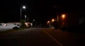 Driving Plates Night S03C02 CAM2 Back View Warehouses in Downtown 60sec HD Footage