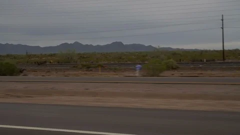 Driving POV of a derailed train Stock Footage 92085701