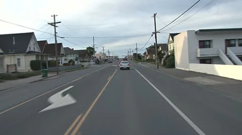 Driving POV Ft Bragg CA 1 - Crossing Tracks Stock Footage 10771955