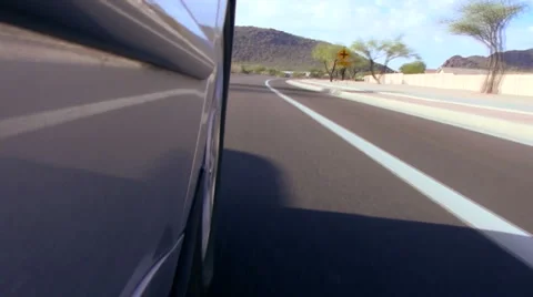 Driving POV low angle fast - HD Stock Footage 1744646