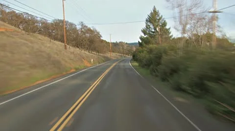 Driving POV - Nice, Lake County, CA 2 Stock Footage 10786002