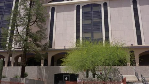 Driving POV  - side window - downtown Tucson Arizona Stock Footage 239348416