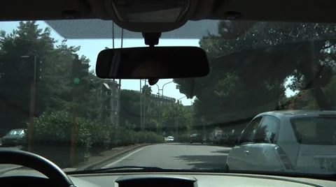 Driving, POV, summer, trees. Stock Footage 30397085
