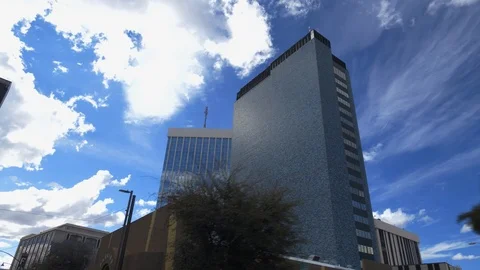 Driving POV through downtown Tucson, Arizona Stock Footage 87017637