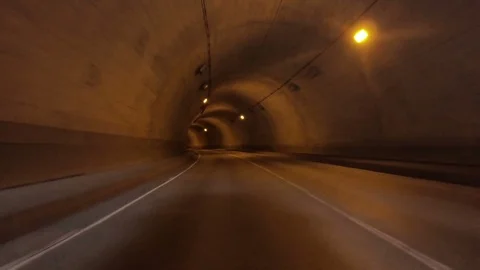 Driving POV through tunnel Stock Footage 94103980