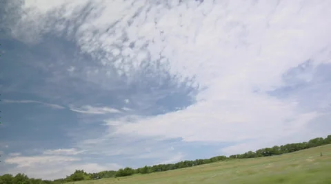 Driving prairie sky and clouds Stock Footage 34622874