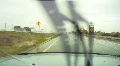 Driving in the rain - 1 - freeway onramp misty HD Footage