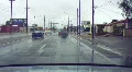 Driving in the rain - 6 - watching the potholes HD Footage