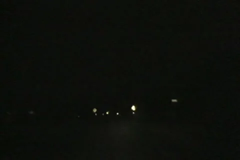 Driving, rain and lightning Stock Footage 8357723