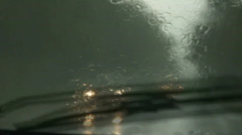 Driving in the rain Stock Footage 527902