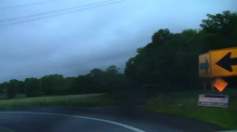 Driving in the rain Stock Footage 8558526