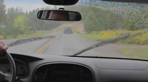 Driving in the rain Stock Footage 30398719