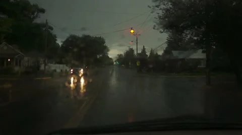 Driving In Rain Stock Footage 40342821