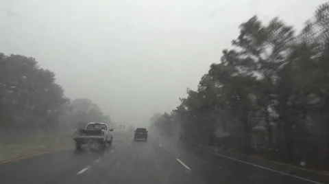 Driving in rain 스톡 동영상 45725049
