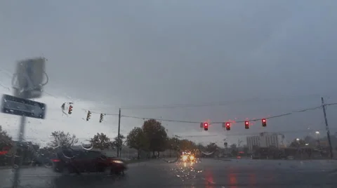 Driving in rain 스톡 동영상 45746178