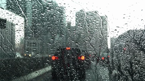 Driving in the rain Stock Footage 118580562