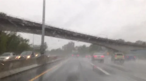 Driving on raining day Stock Footage 49471612
