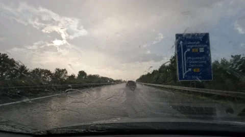 Driving on a rainy day Stock Footage 237962084