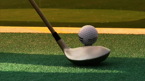Driving Range Ball Hit Stock Footage 156813