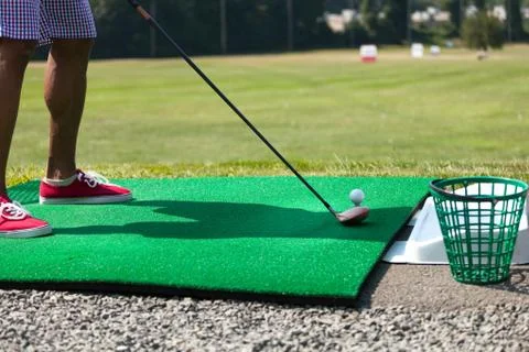Driving Range Tee Up Stock Photos