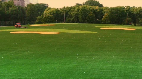 Driving Range Wide Stock Footage 156818