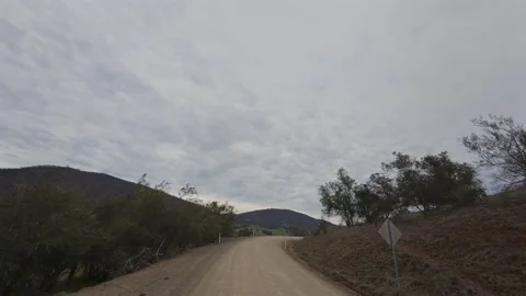 Driving - River Road running alongside the Murray River in NSW Vídeos de archivo 331695700