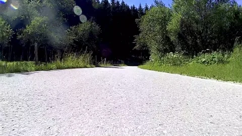Driving on a road in the austrian alps Stock Footage 135367056