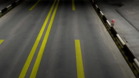 Driving on the road during night in a 3D animation Stock Footage 238969145