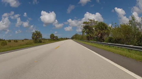 Driving on road in Florida, USA Stock Footage 41692151