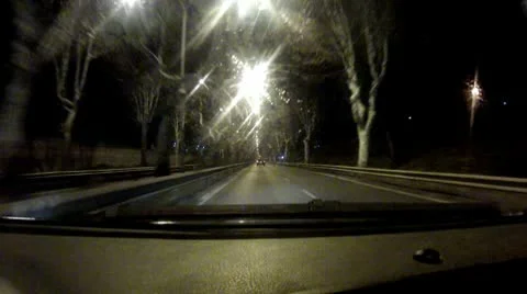 Driving on the road Stock Footage