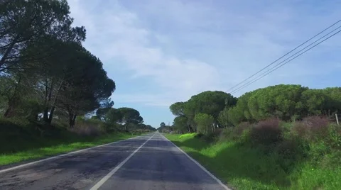 Driving on a Road Stock Footage 60052676