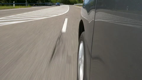 Driving on a road - low-angle view 스톡 동영상 135165364