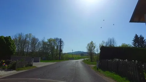 Driving on a road in the lower austrian district mostviertel Stock Footage 126889754