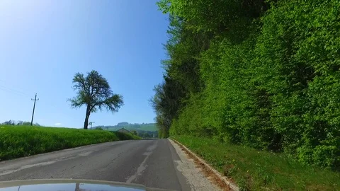 Driving on a road in the lower austrian district mostviertel 動画素材 126889772
